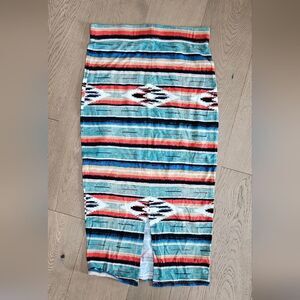 🎁Nwot Ecote Blue and Red Striped Casual Skirt